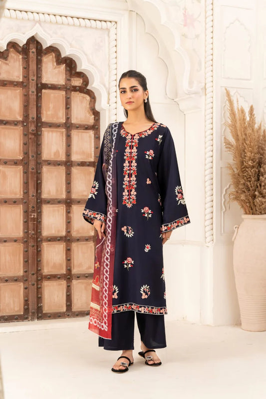 LAVISH EMBROIDERY (STITCHED 3 PCS)