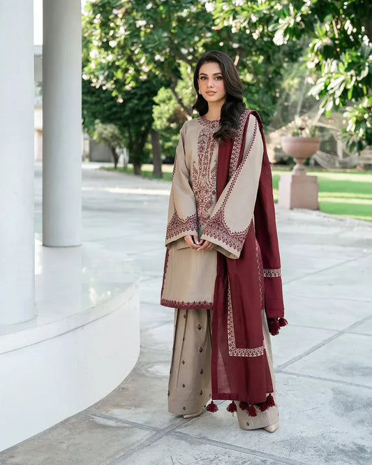 Romaisa Embroidered 3pcs